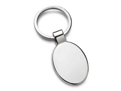 Porte-cles métal ovale large