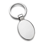 Porte-cles métal ovale large Au choixargenté