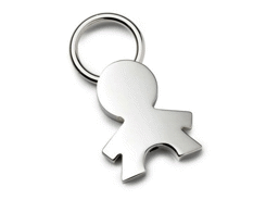 Porte-cles métal petit garcon lisse