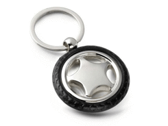 Porte-cles métal pneu