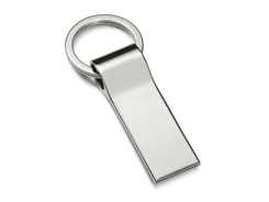 Porte-cles métal poli