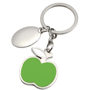 Porte-cles métal pomme verte Au choixargenté/vert
