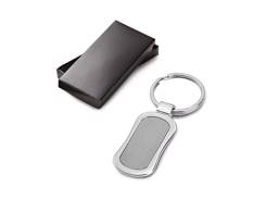 Porte-clés métal rectangle curve