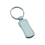 Porte-cles métal rectangulaire Au choixargenté