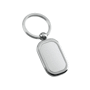Porte-cles métal rectangulaire arrondi Au choixargenté
