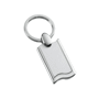 Porte-cles métal rectangulaire vague Au choixargenté