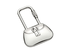 Porte-cles métal sac a main avec strass