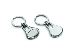 Porte-cles métal saphir