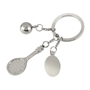 Porte-cles métal tennis raquette et balle Au choixargenté