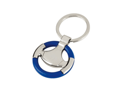 Porte-cles métal volant bleu