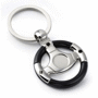 Porte-cles métal volant noir avec creux Au choixargenté/noir