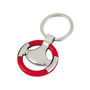 Porte-cles métal volant rouge Au choixargenté/rouge