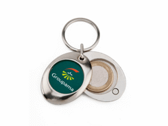 Porte-clés métallique avec jeton Imprimé