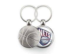 Porte-clés métallique basket