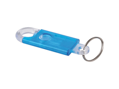 Porte-clés mouqueton plastique translucide