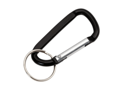 Porte clés noir en aluminium