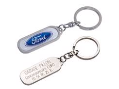 Porte clés oblon dome de résine