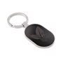 Porte-clés oblong métal noir Au choixMétal