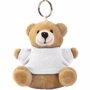 Porte-clés peluche avec T-shirt. Blancblanc