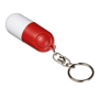 Porte-clés pillule en plastique Au choixblanc/rouge