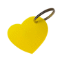 Porte-clés plastique coeur Jaunejaune