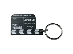 Porte-clés plastique mini clap de film