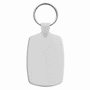 Porte-clés plastique rectangle arrondi slice Blancblanc