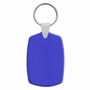 Porte-clés plastique rectangle arrondi slice Au choixbleu marine