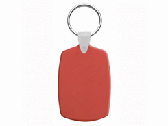 Porte-clés plastique rectangle arrondi slice