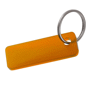 Porte-clés plastique rectangle Orangeorange