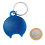 Porte-clés "porte-jeton" Au choixbleu transparent