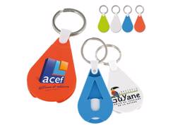 PORTE CLES PORTE JETON publicitaire