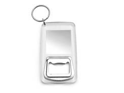 Porte-clés publicitaire décapsuleur translucide