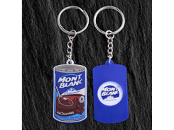 Porte-clés pvc souple + jeton métal