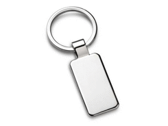 Porte-cles rectangulaire mince brillant