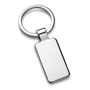 Porte-cles rectangulaire mince brillant Au choixargenté