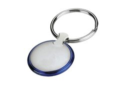 Porte-cles rond bleu