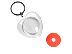 Porte-clés rotatif "coeur"