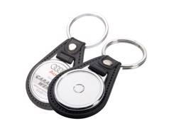 Porte clés similicuir rond