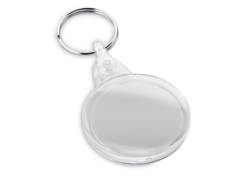 Porte-clés transparent rond
