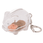 Porte clés tirelire cochon TransparentTransparent