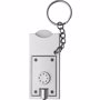 Porte-clés torche porte jeton LED Argentargenté