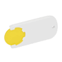 Porte-jeton 1 euro personnalisé Jaunejaune/blanc