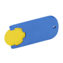Porte-jeton 1 euro personnalisé Jaunejaune/bleu