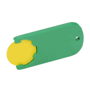 Porte-jeton 1 euro personnalisé Jaunejaune/vert