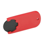 Porte-jeton 1 euro personnalisé Noirnoir/rouge