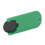 Porte-jeton 1 euro personnalisé Noirnoir/vert