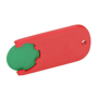 Porte-jeton 1 euro personnalisé Vertvert/rouge