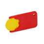 Porte-jeton 1 euro pour caddie Jaunejaune/rouge