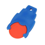 Porte-jeton 1 euros logoté Orangeorange/bleu